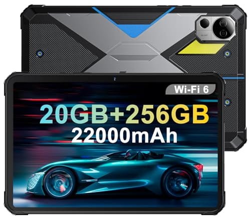 FOSSiBOT DT2 2025 Tablet Rugged 10.4 pollici 22000mAh 66W, 20GB+256GB/2TB, Helio G99 Octa-Core2.2Ghz Tablet Robusto, 10.4'' FHD 2K IPS, 64MP+32MP, Android 13,4G Dual SIM/IP68/IP69K/WiFi6/GPS/OTG.