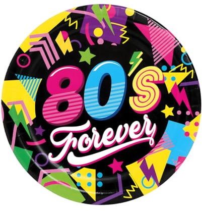 Horror-Shop 80's Forever Paper Plate 6 Pcs.