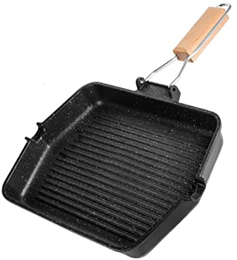 LIFKOME 1pc Teppanyaki Grill Fish Indoor Griddle Skillet Outdoor Stove Steak Grill Pan Indoor Grill Pan Grill Pans for Stove Egg Frying Pan Nonstick Aluminum Die Casting Baking Pan
