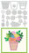 BENECREAT Stanzformen Für Topfblumen, Pflanzentopf-Schablonen Blattzweig Dekorative Prägeschablonen Für Scrapbooking, Fotoalbum, Grußkartenherstellung, 0.8 mm Dick