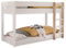 Stella Trading Lauri Modernes Hochbett mit Leiter und 90 x 200 cm Liegefläche - Platzsparendes Kinder Etagenbett aus Massivholz, Weiß - 108 x 132 x 207 cm (B/H/T)