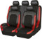 ACRUZ 9 Stück Auto Sitzbezüge für Opel Grandland X Combo Life Combo Life L2 Zafira Life S, Schonbezüge Vorne Hinten Auto-Schonbezüge Leder Wasserdicht Sitzschoner,C-Red