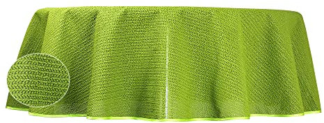 Tischdecke Gartentischdecke Grün 140x180 cm oval PVC Weichschaum rutschfest Outdoor wetterbestädnig Balkon Terrasse