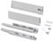 Emuca - Schubladen-Kit für Küche und Bad mit 3D-Regelung, Höhe 131mm, Tiefe 400mm, 40 Kg, sanftes Schließen, Panels nicht enthalten, Stahl, Weiß