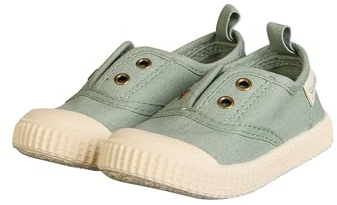 Sterntaler Sneaker Uni – Leichter Kinderschuh Slip-on aus Baumwolle mit Gummizug, Sterntaler Logo und Rutschfester Sohle