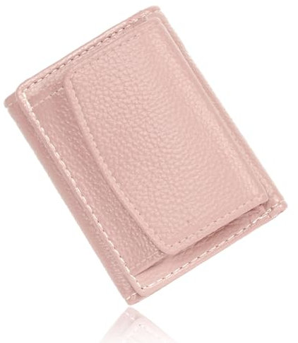 Aucuu Portafoglio Donna Piccolo in Pelle, Portamonete in Pelle, Portafogli da Donna Corto Pieghevole, Porta Carte di Credito, con Scomparti Multipli per Cart