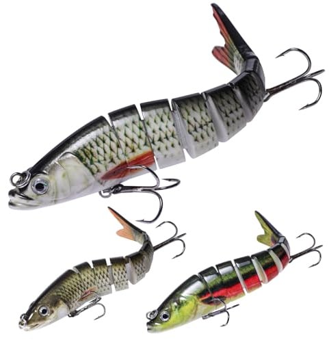 TABKSOLA Kunstköder für Barsch,Köder für Zander, Hecht und Forellen,Wobbler und Swimbait,Raubfischköder-Set,Angeln Geschenk für Männer