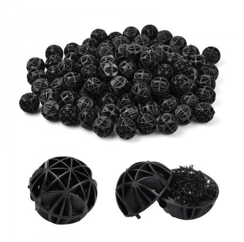 Shengxi100 Stücke Bio Filterbälle Aquarium 16mm Bio Poröse Filter Biochemische Ball für Filtration Reinigung, Teich Brunnen Filtermedium für EX Außenfilter, Reduziert Anzahl Wasserwechsel
