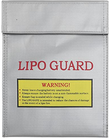 BELLIFFY Feuerfeste Batterietasche aus Brandschutz PVC Wärmebeständige Sicherheitsbatterie Tasche mit Explosionsgeschütztem Design für Lithium Akkus und Batterien