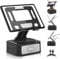 Gxpjycfob 360° Rotating Tablet Stand Speaker, Foldable Desktop Speaker Stands for Ipad/Phone with Wireless BT Speaker and Mobile Power, Portable Tablet Holder for Home Office Desk (Black)