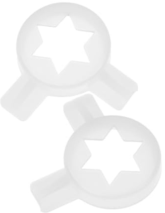 ANDRESLAD 2Pcs Stainless Steel Ice Cream Machine Nozzles Star-Shaped Tips Food-Grade Safe Replacement Parts for Commercial and Homemade Ice Cream Makers