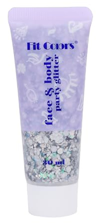 Bestauty Glitzer Make Up, Glitzer Body Damen Body Glitter Gel 30ml, für Gesicht Haare Lippen Nägel DIY, Long-Lasting für Festival Party Make-up Bastelglitzer Glitzer Gesicht Festival(Silber-30ml)