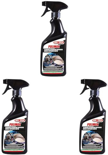 MAFRA, Pulimax, Detergente Per Pulizia Interni, Elimina Sporco Difficile, Neutralizza il Cattivo Odore di Nicotina, Agisce Su Plastica, Tessuto, Skai, Formato da 500 ml (Confezione da 3)