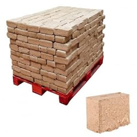 Bûches compressées - 540 bûches - 100% écologique - Fabrication Locale - Bois 100% français