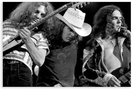 BILQAHT Lynyrd Skynyrd Konzertposter, Allen Collins, Ronnie Van Zant, Gary Rossington Leinwandposter, Schlafzimmer, Dekoration, Landschaft, Büro, Raumdekoration, Geschenk, 20 x 30 cm