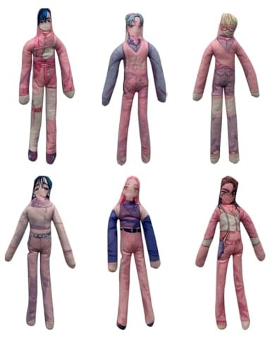 Jiumaocleu Mizi und Sua Plüsch-Ivan Till Plüschtiere – 28 cm, Mizi, weiche Figur, drehbar, beweglich, lustig, gefüllt, Geschenk, Weihnachten, Heimdekoration, 6 Stück