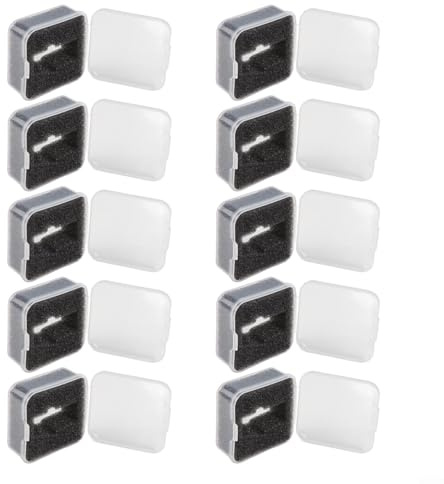 Phono Cartridge Storage Box, 5 or 10 pcs, Transparent PVC Shell Case for Record Player Stylus Protection, Scratch-Resistant & Lightweight, Audio Enthusiasts & Vinyl Collectors(10PCS)
