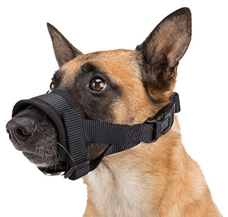 TRIXIE Maulkorb aus Nylonband, Training, XL-XXL, Schwarz, Hund