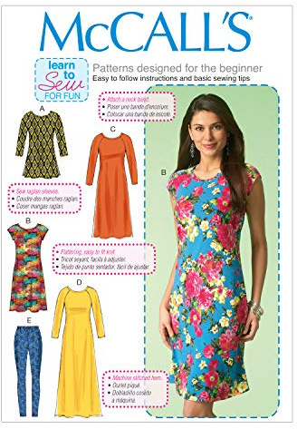 Mccall's Patterns 7122 Y Sizes X-Small 4-6/Small 8-10/Medium 12-14 Misses Tunic Dresses and Leggings Sewing Pattern