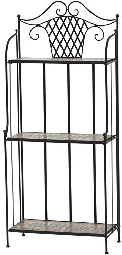 Siena Garden Regal Prato, 62x29x143cm, in schwarz matt
