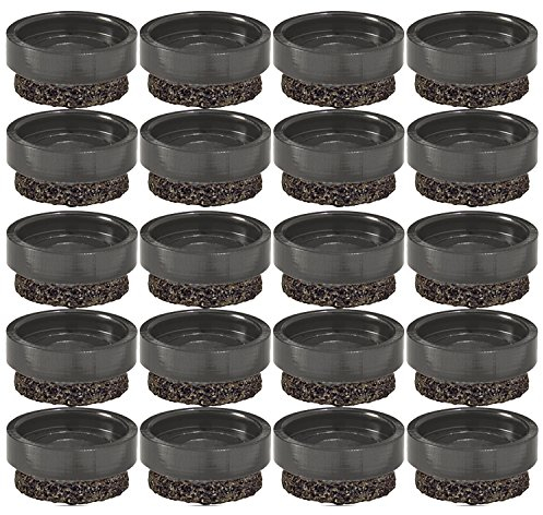 Wagner VAS165 Filzgleiter QuickClick Natural zum Aufdrücken ø 17 mm schwarz, Kunststoff Natur Inhalt: 20 Stück, Einsatz ø 17mm