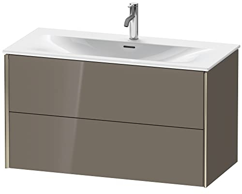 Durait XViu 4135 Waschtischunterbau wandhängend, 2 Schubkästen, für Waschtisch Viu 234410, 1010x480 mm, Farbe (Front/Korpus): Champagner matt/Flannel Grey hgl. - XV41350B189