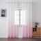 MIULEE Gardinen Transparent Vorhänge Farbverlauf Voile Sheer 2er Set Vorhang mit Ösen Dekoschal Fensterschal für Schlafzimmer und Wohnzimmer 215 cm x 140 cm(H x B) Weiß Rosa