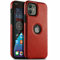 Mixroom - Custodia Cover Case per iPhone 11 PRO Case in Eco Pelle Rosso e TPU Silicone Morbido di Qualita Ultra Resistente.