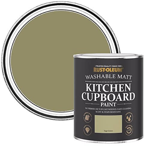 Rust-Oleum Green Kitchen Cupboard Paint in Matt Finish - Sage Green 750ml