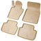Recambo 3D Gummi Fußmatten kompatibel für BMW X3 E83 | BJ 2003-2010 | Auto Gummimatten | Passgenau | mit Rand | beige