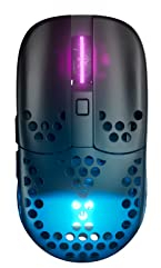 Xtrfy MZ1 Wireless, Mouse da Gioco Senza Fili Ultraleggero, Radio 2,4 GHz, Forma Esclusiva per un Puntamento Ottimale, Illuminazione RGB, Ricaricabile, Nero