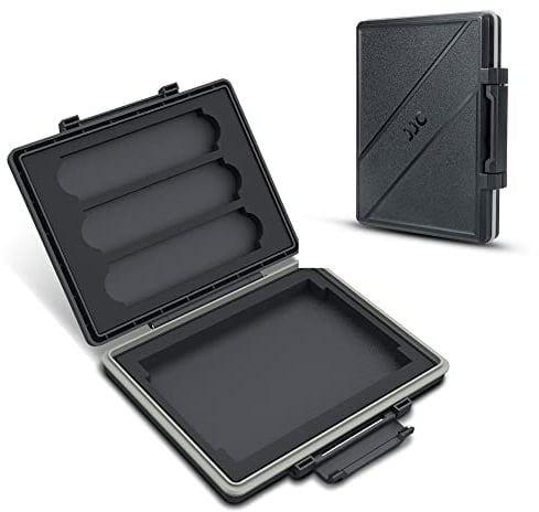 JJC Speicherkarten Etui Tasche Aufbewahrung für 2,5 Zoll interne Solid State Drive x1 + NVMe M.2 2280/2260/2242/2240/2230 Solid State Drive (SSD) x3, Wasserdicht Speicherkartenetui Etui Schutzbox
