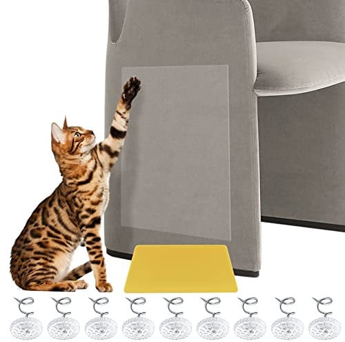 Anti Scratch Cat Furniture Protectors, Anti Scratch Furniture Protectors, Sofa Cat Scratch Protectors for Furniture, Cat Anti Scratch Tape from Cat Pet Dog Scratching for Carpet Sofa Door (30X40CM)