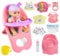 RedCrab Ensemble de Jeu de Poupee Bebe avec Fonctions - Manger, Boire, Dormir, 18 Accessoires Poupon avec Poupée, Chaise Haute, Biberon, Tétine, Couches, Poupée Vêtements