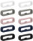 kwmobile 10x Boucle pour 20mm Smartwatch Strap (Universal) passant de montre - Boucle de bracelet de montre connectée fitness tracker en silicone - multicolore
