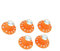 Gitarren-Teile 5 Stück Orange Gitarrenverstärker-Knöpfe, Gitarren-Lautstärkeregler, Steuerknöpfe, Gitarrenteile