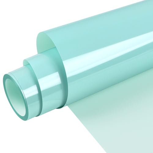 WRAPXPERT Heat Transfer Vinyl Rolls Light Blue HTV 12''x5ft for Tshirts,Blue Iron on Vinyl for Fabrics,Compatible with Most Cutting Plotter Machines, WPU11-LB-5FT