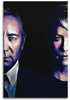 VZRSQZK House of Cards Poster der TV-Serie, dekoratives Gemälde, Leinwand-Wandposter und Kunstdruck, modernes Familienschlafzimmer-Dekor-Poster, 30 x 45 cm