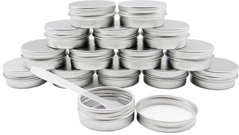 Wopanxye Lot de 15 boîtes en métal en aluminium de 15 ml, pommades, petits récipients de lotion de 15 g, boîtes cosmétiques, baumes à lèvres, bougie, crème pour le corps, thé, fournitures d'art, bidon