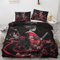 Maohryzed Bettwäsche 240x220cm 3 Teilig Japanische Samurai Bettwäsche-Set, Mikrofaser Asiatische Stil Bettbezug Wendebettwäsche 2 Kissenbezüge 80x80 cm mit Reißverschluss