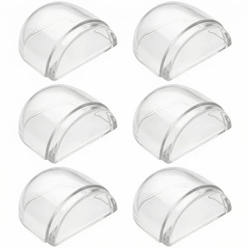 QWORK® 6 Stück Türstopper Boden, Türstopper Selbstklebend, Transparent Bodentürstopper, für Glatten Hartböden