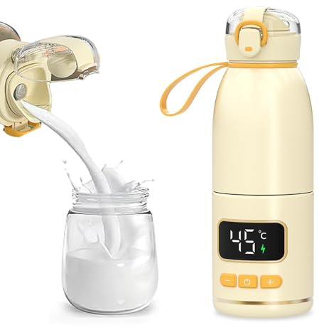 RNPKZ Portable Bottle Warmer for Travel, Portable Bottle Warmer on The Go for Baby, Fast Heating Breast Milk and Formula Warmer Travel Bottle Warmer for Bottle Feeding, Baby Travel Essentials