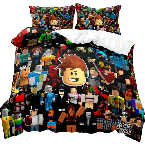 Anime Bettwäsche, Anime Bettwäsche Set 3 Teilig, Bettbezug 135*200cm | und 2 Kissenbezüge 75X50cm, Geschenke für Fans