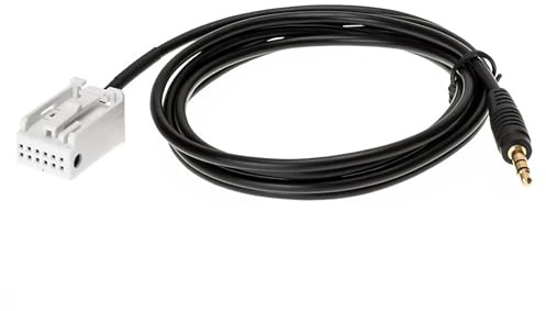 Bolwins E37 AUX Adapter Kabel Most Audio Interface 3,5mm Klinke für Auto Radio MP3 Musik Wiedergabe kompatibel mit Fahrzeugen mit Most Anschluss, 120cm schwarz