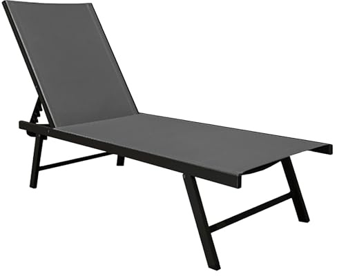 Vivere Sentosa Sonnenliege Phifer® aus Aluminium – Chrom Schwarz