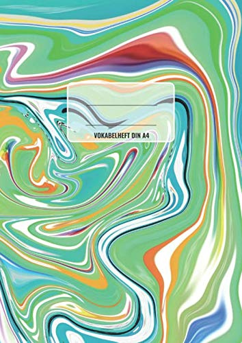 Vokabelheft DIN A4: 2 Spalten + liniert auf 80 Seiten mit modernem Cover für Schule & Studium (Vokabelheft fresh-green | Band 04)