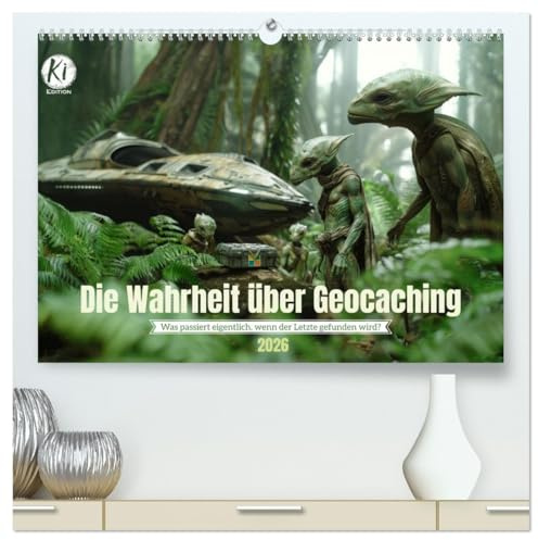 Die Wahrheit über Geocaching (hochwertiger Premium Wandkalender 2026 DIN A2 quer), Kunstdruck in Hochglanz: Warum wir eigentlich diese Dosen suchen... (CALVENDO Hobbys)