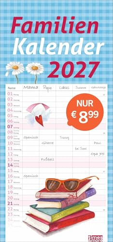 times&more Schaffner Familienplaner 2027: Schöner Familien-Kalender, liebevoll gestaltet von der bekannten Grafikerin. Wandkalender für Familien, dekorativ und praktisch! times&more