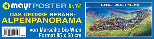 Mayr Panorama Das große Berann-Alpenpanorama: Von Marseille bis Wien, Poster auf der Rolle