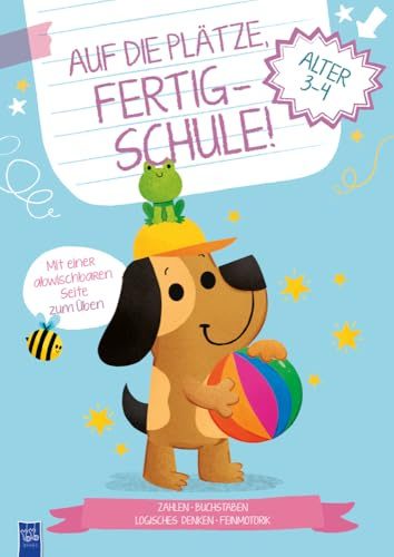 Auf die Plätze, fertig - Schule! 3-4 Jahre (Cover Hund): 3-4 Jahre (Hund)